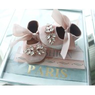 Dusty pink baby shoes..luxury shoes..baby crib shoes..baby shower shoes..1st birthday shoes. VioletsBoutiqueGoods